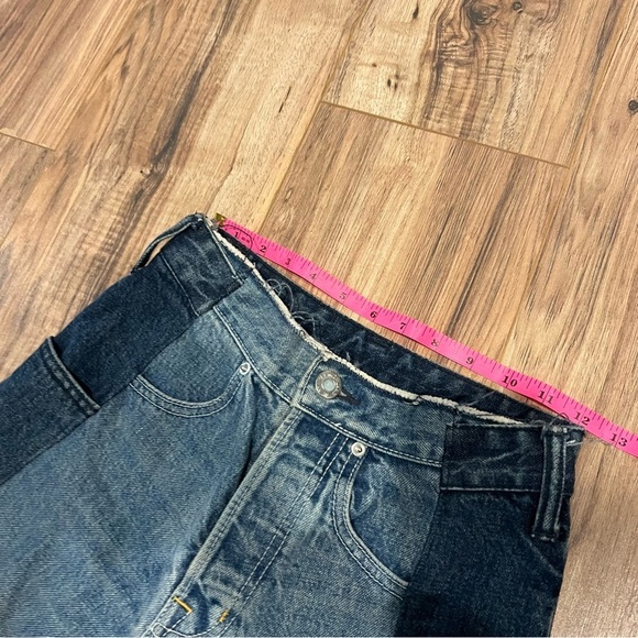 Helmut Lang Women's Reconstructed Straight Jeans - Light Blue Mix - Picture 9 of 14